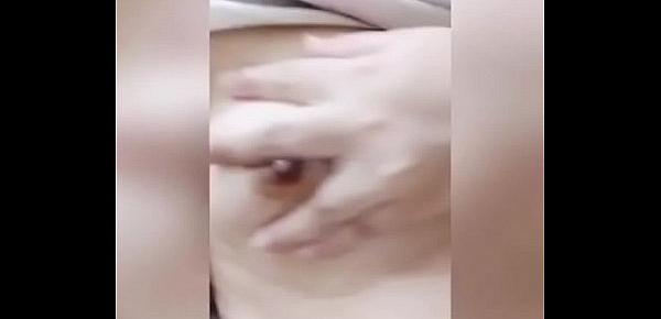  Desi Slut Wife Playing Boobs and Pussy with Saliva